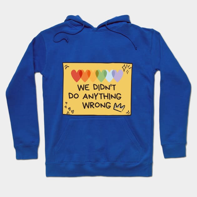 We didn't do anything wrong Hoodie by Mika Design